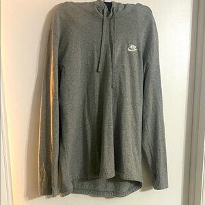 Nike Men's Gray 100% Cotton Hoodie Size Large